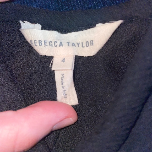 Rebecca Taylor Blue & Black Dress (Size 4) - Picture 5 of 5